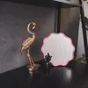 Zrkadlo do kúpeľne – okrúhle – ružové – 25 x 1 x 25 cm Náhľad obrázku produktu 3