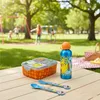 Pokemon Pikachu Kinder 4 tlg. Set 3 Kammern Brotdose Gabel Produktbild-Vorschau 1