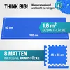 MONZANA® 8x Bodenschutzmatte für Fitness 45x45cm Rutschfest Produktbild-Vorschau 2