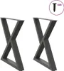 vidaXL Esstisch Beine 2 Stück Anthrazit 80x(72-73,3) cm Produktbild-Vorschau 8
