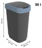Rotho Abfalleimer 50 L Twist - Swingeimer 40,1 x 29,8 x Produktbild-Vorschau 4