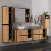 Hängender Waschbeckenunterschrank VAMI Craft Eiche 90 cm 2 Produktbild-Vorschau 7