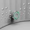 A close-up view of a gray hydromassage/whirlpool insert for an Avenli spa, with green arrows indicating open and close directions. Bubbles are rising around the insert. Podgląd zdjęcia produktu