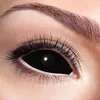 Schwarze Kontaktlinsen Sclera für das ganze Auge 6 Monate haltbar ohne Sehstärke Hexe Zombie Halloween-Zubehör Fasching Karneval Mottoparty Produktbild-Vorschau