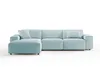 KAWOLA Sofa RANI Ecksofa Cord hellblau Recamiere links Produktbild-Vorschau 2