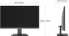 Front and side views of a computer monitor with dimensions indicated. Produktbild-Vorschau