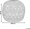 BELIANI Pouf Grau Baumwolle Rund 40 x 40 cm gestrickt Produktbild-Vorschau 7