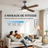 Wiltec Ventilateur de plafond silencieux 53 W, 4 pales, Ø Voir les images du produit 4