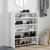 vidaXL Schuhregal Weiß 80x25x100 cm Holzwerkstoff Produktbild-Vorschau 3