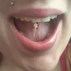 Frauen Strass Zunge Nase Nippel Ring Ohrstecker Körper Produktbild-Vorschau 7