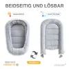 Premium BABYNEST SET 5 tlg. BEIGE Samt Velour/ Igel Braun Produktbild-Vorschau 6