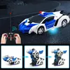 Auto della polizia telecomandata robot trasformabile 2in1 Anteprima dell’immagine prodotto 16