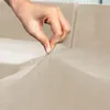 Sofabezug 4 Sitzer 235-300cm - Hellbeige - Samt - Stretch Produktbild-Vorschau 2