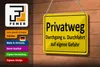 Blechschild  Hinweis 18x12cm Privatweg gelbes Produktbild-Vorschau 3