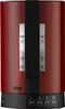 A close-up view of a red electric kettle with a black handle and control panel. Produktbild-Vorschau