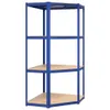 vidaXL Scaffale ad angolo con 4 ripiani in acciaio blu e Anteprima dell’immagine prodotto 1