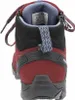 The back view of a red hiking boot. Produktbild-Vorschau