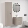 A modern bathroom vanity and tall cabinet are shown against a white wall. Náhľad obrázku produktu