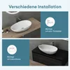 doporro Aufsatzwaschbecken Weiß matt oval BTH: 59,8x36x14 Produktbild-Vorschau 5