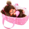 Monchhichi - Plyšová figúrka dievčaťa s postieľkou 20 cm Náhľad obrázku produktu 1