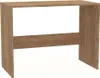 A simple, modern desk with a wood-grain finish.