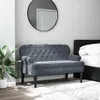 vidaXL Lavica s operadlom tmavosivá 119,5x64,5x75 cm Náhľad obrázku produktu 2