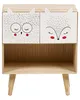 A children's nightstand with two drawers featuring animal faces and an open shelf. Náhled obrázku produktu