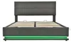 Polsterbett mit LED und hydraulischem Stauraum 160x200 cm Produktbild-Vorschau 12