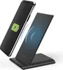 A smartphone is being wirelessly charged on a black charging stand. Anteprima dell’immagine prodotto