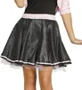 A close-up of a person wearing a polka dot skirt and a pink bolero jacket. Produktbild-Vorschau