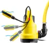 A yellow submersible pump with a float switch and a yellow hose attached, shown against a white background. Produktbild-Vorschau