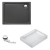 Schulte Duschwanne Adria 100x90 cm, Sanitäracryl Anthrazit, Produktbild-Vorschau 1