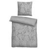 Biberna Melange Flanell Bettwäsche Hirsch sturmgrau 155x220 Produktbild-Vorschau 1