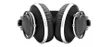 A pair of black and silver headphones shown from the front against a white background. Produktbild-Vorschau