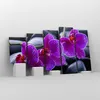 Bild auf Leinwand - Leinwandbild - Blumen Steine Violett Produktbild-Vorschau 4