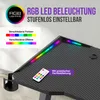 A gaming desk with RGB LED lighting and a remote control. Voir les images du produit