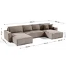 BEAUTYSOFA | Ecksofa PARYS U - 390 cm, Ecksofas mit Produktbild-Vorschau 7