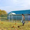 JOIEYOU Freilaufgehege Hühner 5x1m Hühnerstall Metall mit Produktbild-Vorschau 3