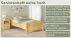 Seniorenbett extra hoch 120x200 Massivholz Kiefer Holzbett Produktbild-Vorschau 5