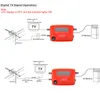 Diagrams illustrating the operation of a digital TV signal finder. Voir les images du produit