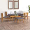set da giardino da 8 pezzi con cuscini in legno massiccio Anteprima dell’immagine prodotto 10