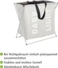 WENKO Wäsche Sammler 120L beige Korb Box faltbar Truhe Sack Produktbild-Vorschau 3