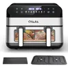 Heißluftfritteuse 10L Airfryer, Doppel Heissluftfritteuse 2 Produktbild-Vorschau 1