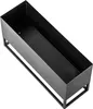 A black metal planter box on a stand, viewed from a diagonal angle. Anteprima dell’immagine prodotto