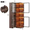 Vitrine AIORBER de 160 cm de haut avec éclairage LED et Voir les images du produit 6