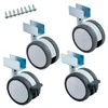 SOTECH Möbelrolle Hamm Ø 60 mm weiß/grau – U-Profil (2 Produktbild-Vorschau 1