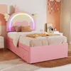 okwish Kinderbett Flachbett 90×200 cm mit ausziehbares Produktbild-Vorschau 4