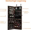 COSTWAY Armoire à bijoux LED avec miroir intégral Étagère à Voir les images du produit 4