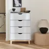 Cassettiera effetto legno con gambe in legno 4 cassetti, Anteprima dell’immagine prodotto 6
