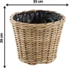 Kobolo Übertopf 26x35 cm mit Folie braun Rattan - Produktbild-Vorschau 2